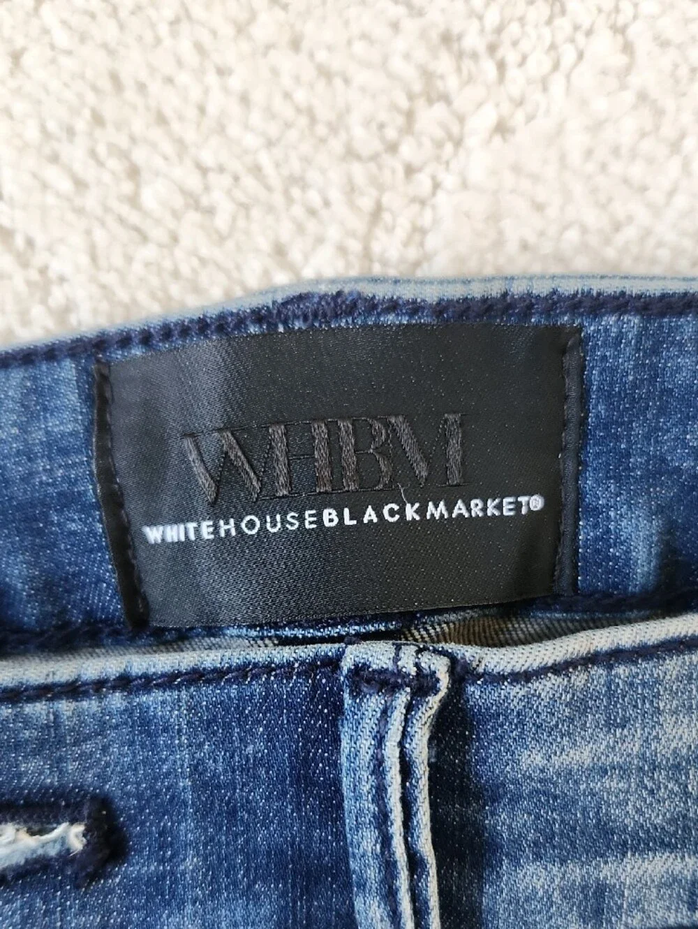 White House Black Market Womens Skinny Jeans - Dark Blue Wash